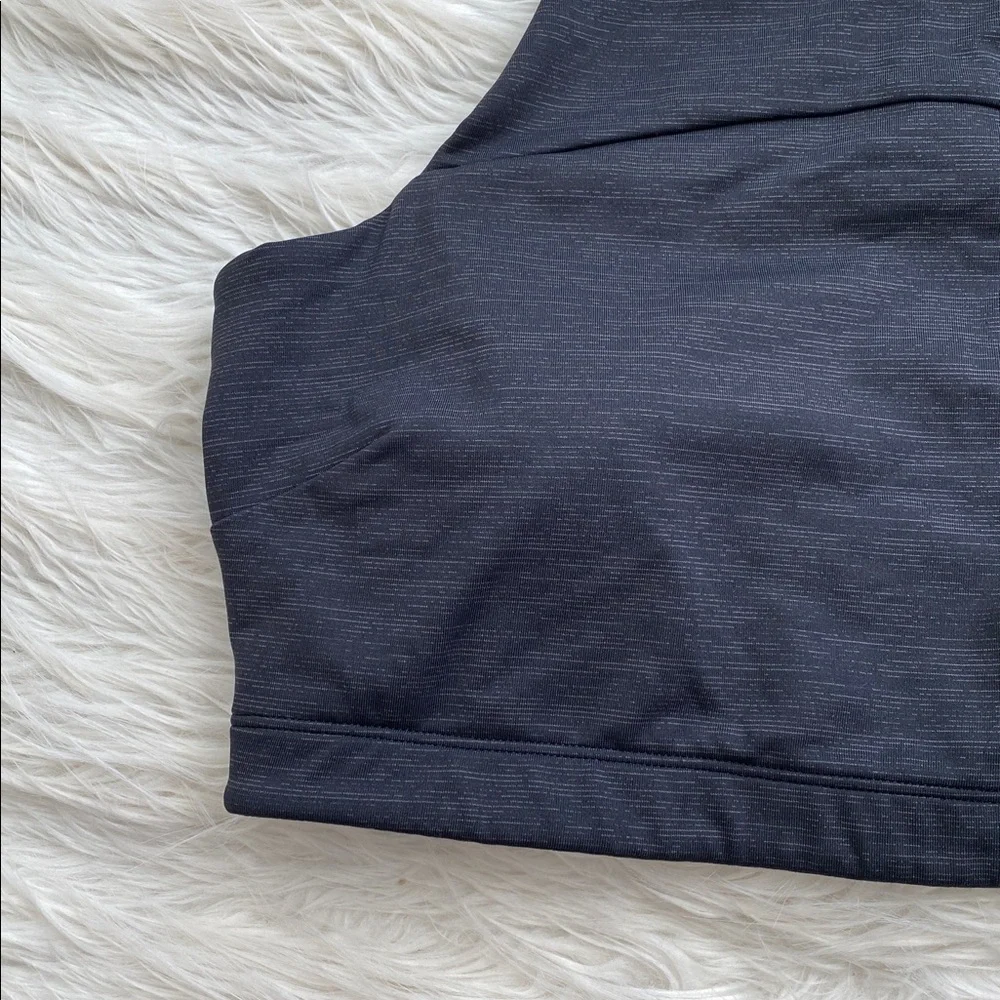 Outdoor Voices | Techsweat Crop Top Charcoal High-Neck Racerback Sports Bra